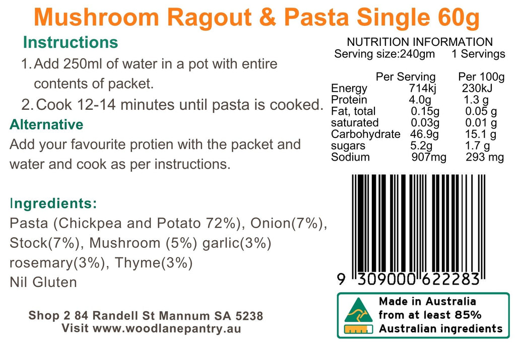 Mushroom Ragout & Pasta