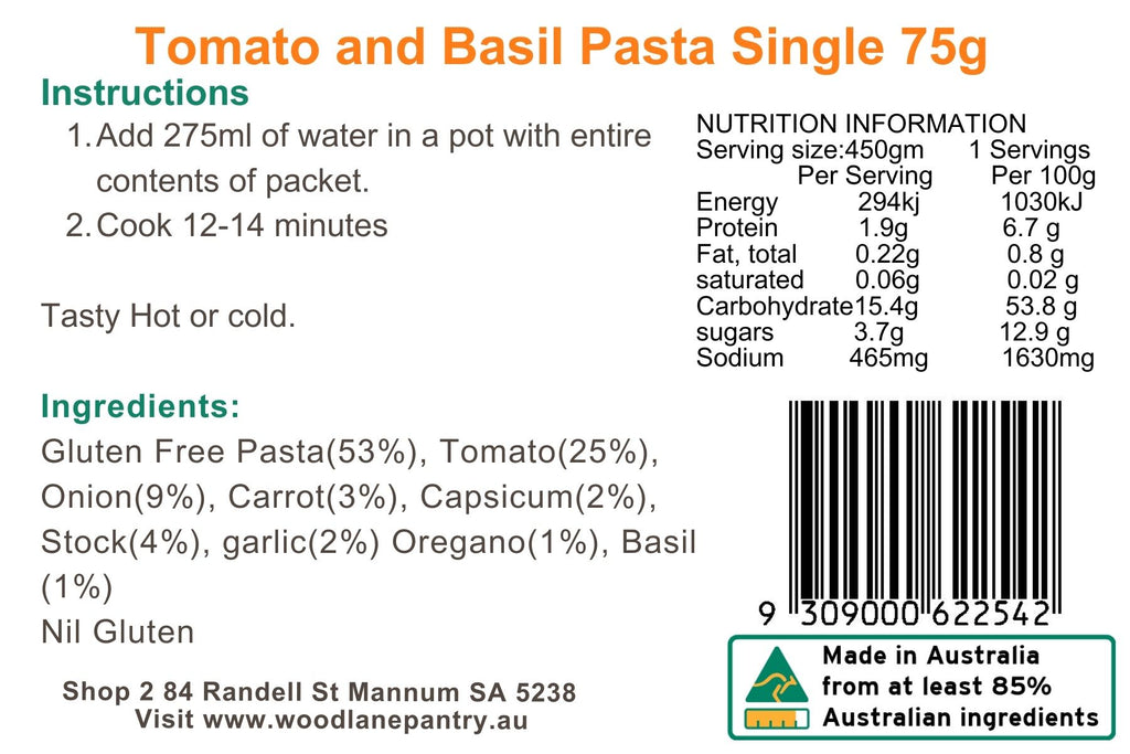 Tomato & Basil Pasta