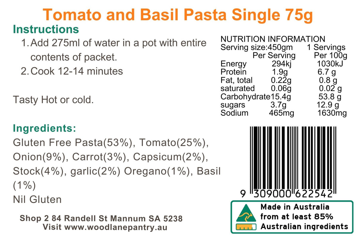 Tomato & Basil Pasta
